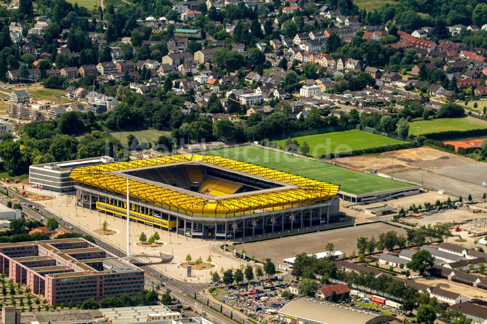 Aachen von oben - Fussballstadion Aachener Tivoli in Aachen im Bundesland Nordrhein-Westfalen, Deutschland