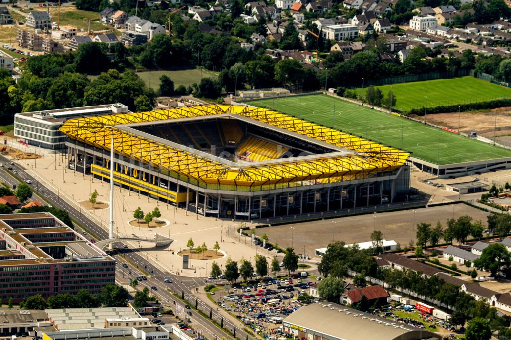 Aachen aus der Vogelperspektive: Fussballstadion Aachener Tivoli in Aachen im Bundesland Nordrhein-Westfalen, Deutschland