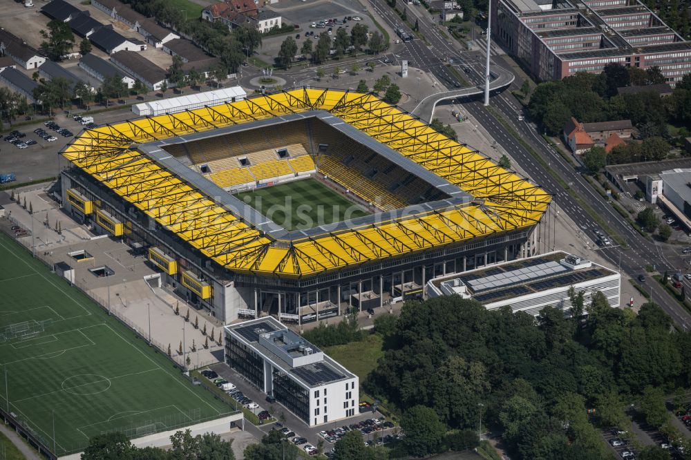 Aachen aus der Vogelperspektive: Fussballstadion Aachener Tivoli in Aachen im Bundesland Nordrhein-Westfalen, Deutschland