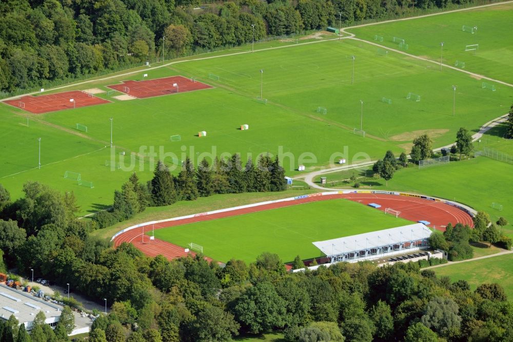 Luftaufnahme Augsburg - Fussballstadion Ernst-Lehner-Stadion in Augsburg im Bundesland Bayern