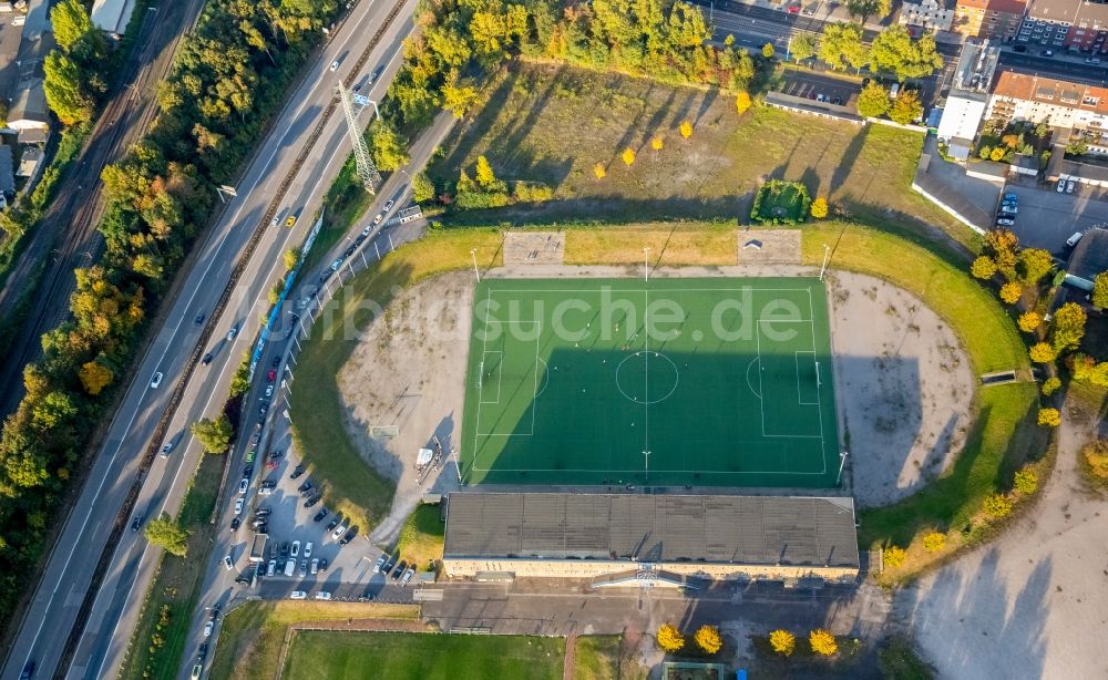 Gelsenkirchen von oben - Fussballstadion Glückauf-Kampfbahn in Gelsenkirchen im Bundesland Nordrhein-Westfalen