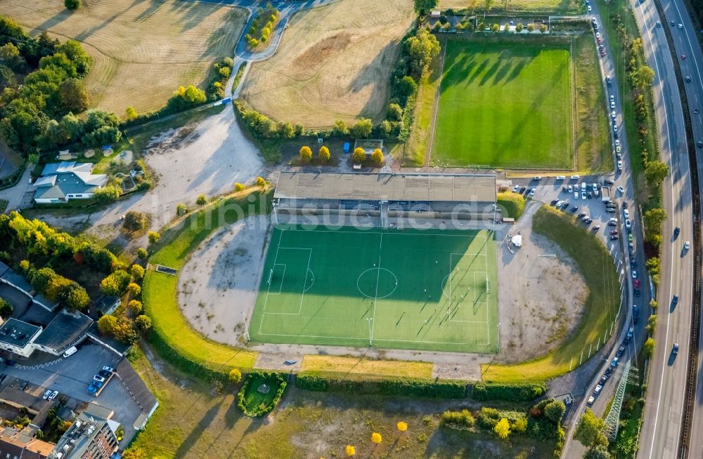 Luftbild Gelsenkirchen - Fussballstadion Glückauf-Kampfbahn in Gelsenkirchen im Bundesland Nordrhein-Westfalen