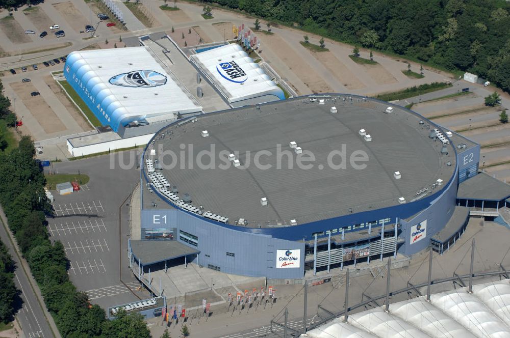 Hamburg aus der Vogelperspektive: Fußballstadion HSH Nordbank Arena