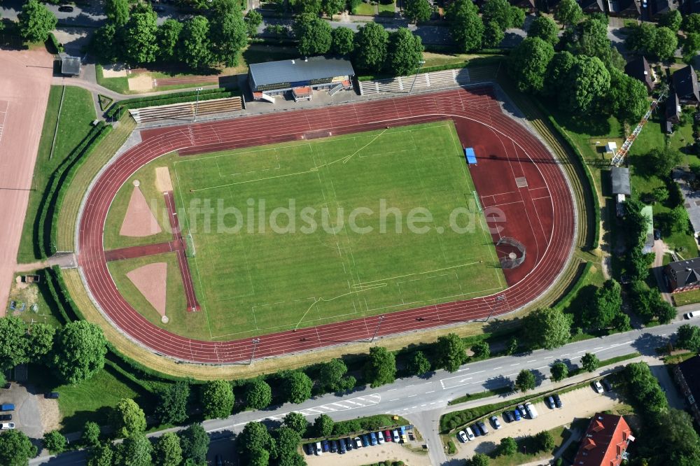 Luftbild Itzehoe - Fussballstadion in Itzehoe im Bundesland Schleswig-Holstein