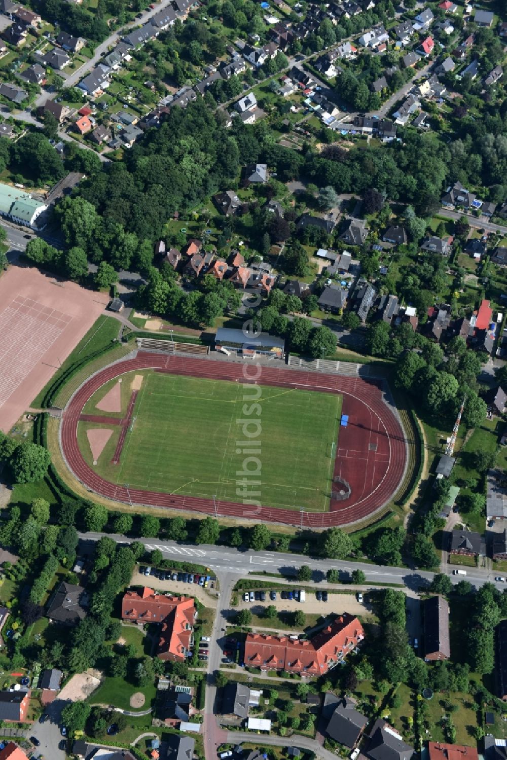 Luftbild Itzehoe - Fussballstadion in Itzehoe im Bundesland Schleswig-Holstein