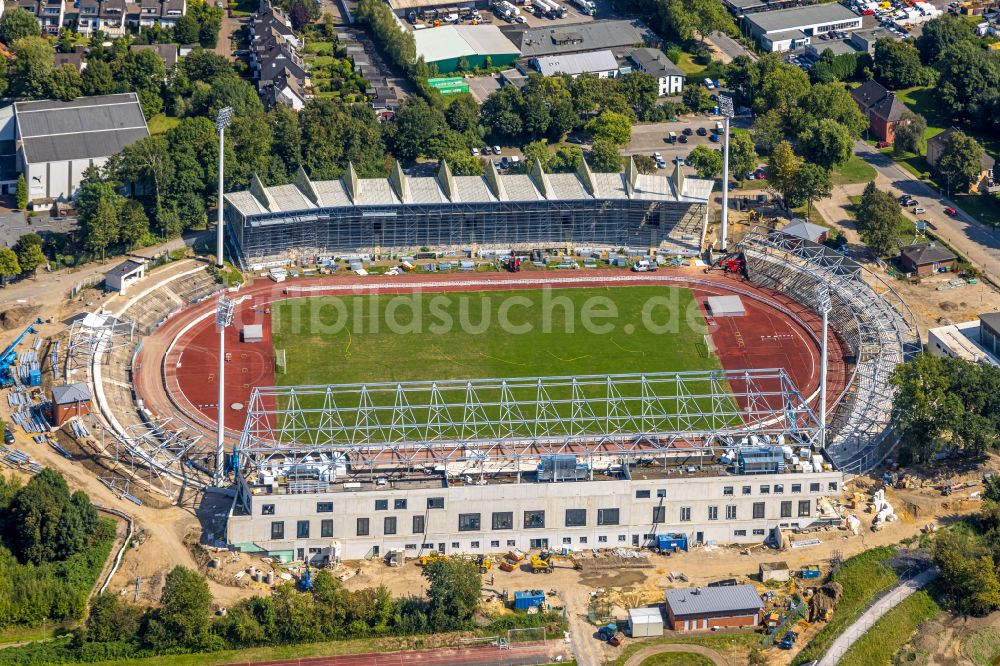 Wattenscheid aus der Vogelperspektive: Fussballstadion Lohrheidestadion in Wattenscheid im Bundesland Nordrhein-Westfalen, Deutschland