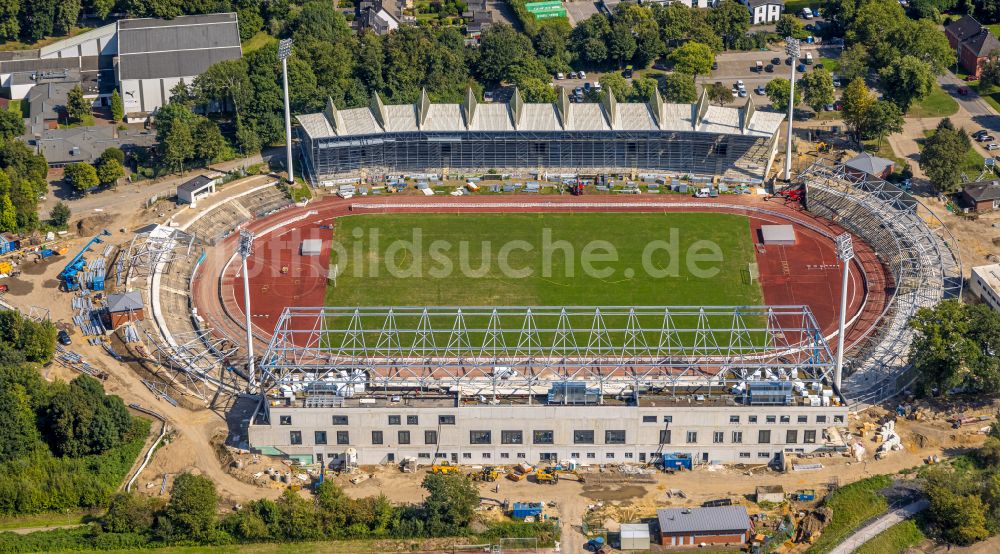 Luftaufnahme Wattenscheid - Fussballstadion Lohrheidestadion in Wattenscheid im Bundesland Nordrhein-Westfalen, Deutschland