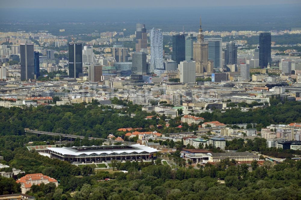 Warschau aus der Vogelperspektive: Fußballstadion des polnischen Vereins Legia Warschau in Polen