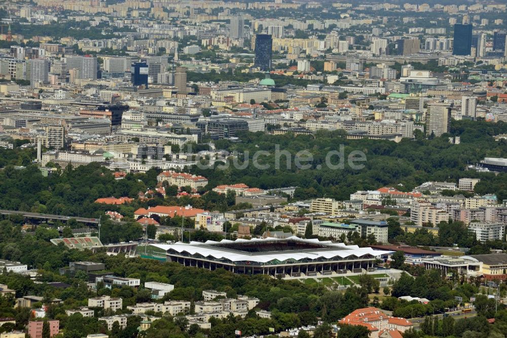 Luftaufnahme Warschau - Fußballstadion des polnischen Vereins Legia Warschau in Polen