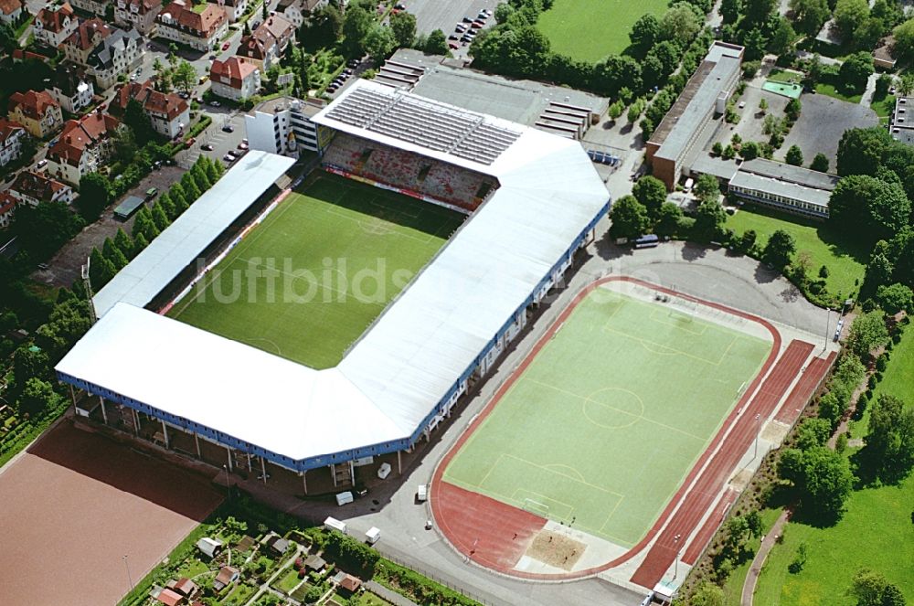 Bielefeld von oben - Fußballstadion Schüco Arena in Bielefeld im Bundesland Nordrhein-Westfalen