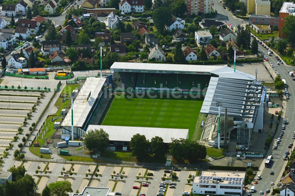 Fürth aus der Vogelperspektive: Fussballstadion Sportpark Ronhof in Fürth im Bundesland Bayern, Deutschland