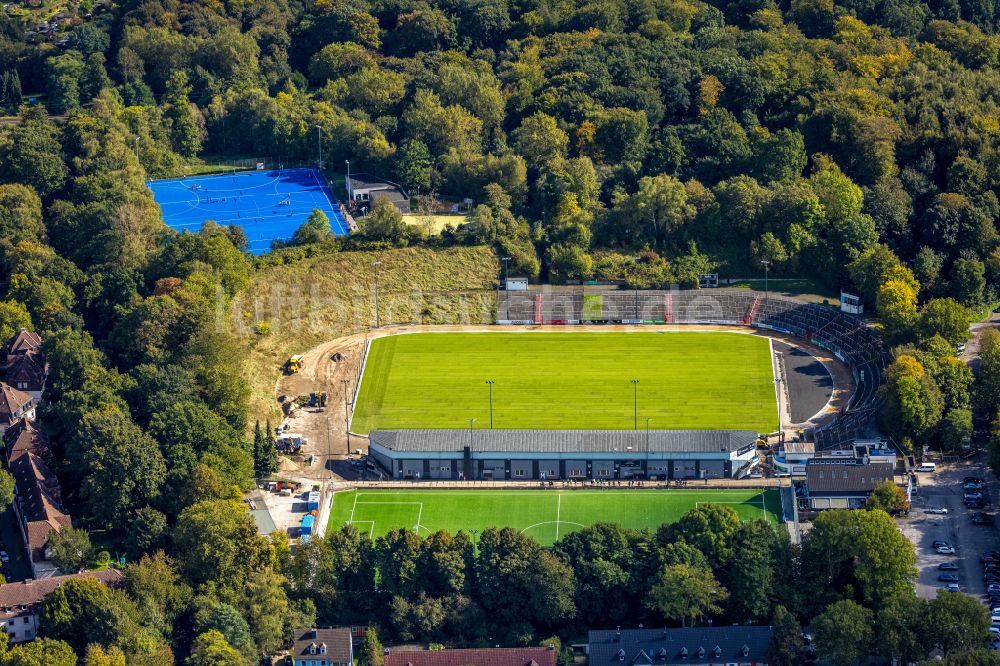 Luftbild Essen - Fussballstadion Uhlenkrug-Stadion in Essen im Bundesland Nordrhein-Westfalen, Deutschland