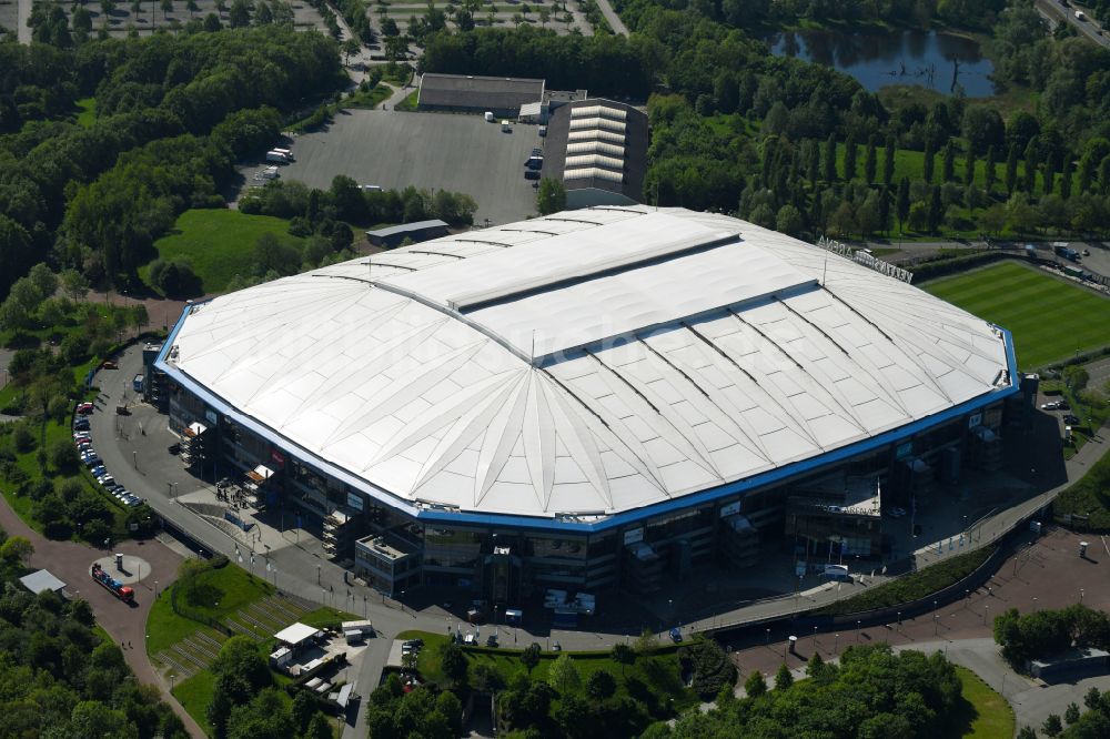 Luftbild Gelsenkirchen - Fussballstadion Veltins-Arena auf Schalke des Vereins Schalke 04 in Gelsenkirchen im Bundesland Nordrhein-Westfalen