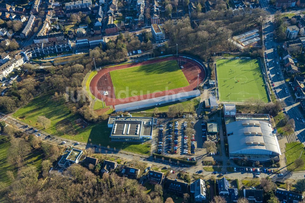 Luftbild Bottrop - Fussballstadion des Vereins Schalke 04 in Bottrop im Bundesland Nordrhein-Westfalen