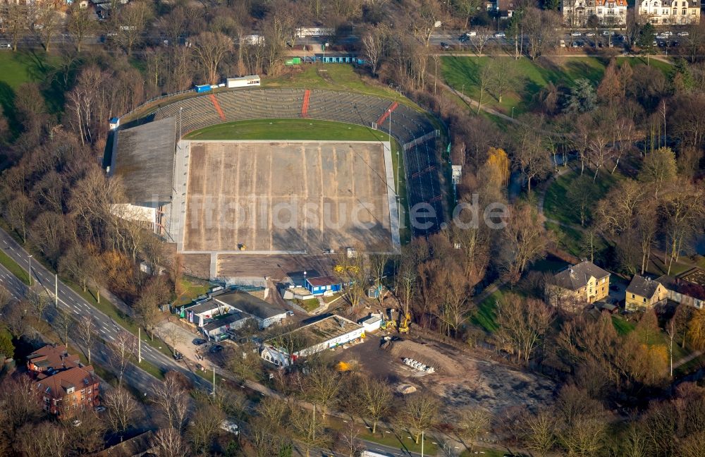 Luftaufnahme Herne - Fussballstadion des Vereins Sportclub Westfalia 04 e.V. am Westring in Herne im Bundesland Nordrhein-Westfalen