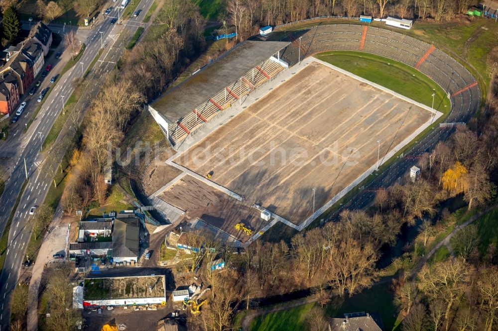 Herne von oben - Fussballstadion des Vereins Sportclub Westfalia 04 e.V. am Westring in Herne im Bundesland Nordrhein-Westfalen