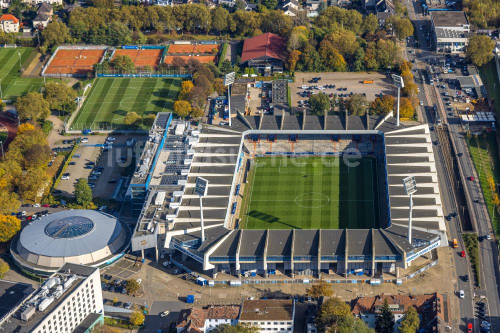 Bochum von oben - Fussballstadion Vonovia Ruhrstadion in Bochum im Bundesland Nordrhein-Westfalen, Deutschland