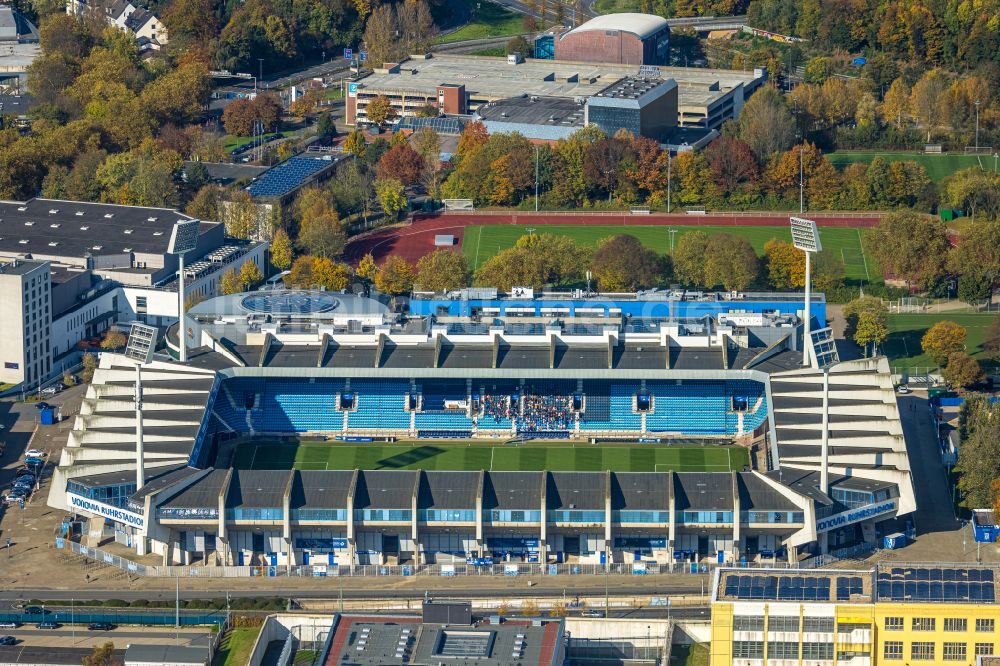 Bochum von oben - Fussballstadion Vonovia Ruhrstadion in Bochum im Bundesland Nordrhein-Westfalen, Deutschland