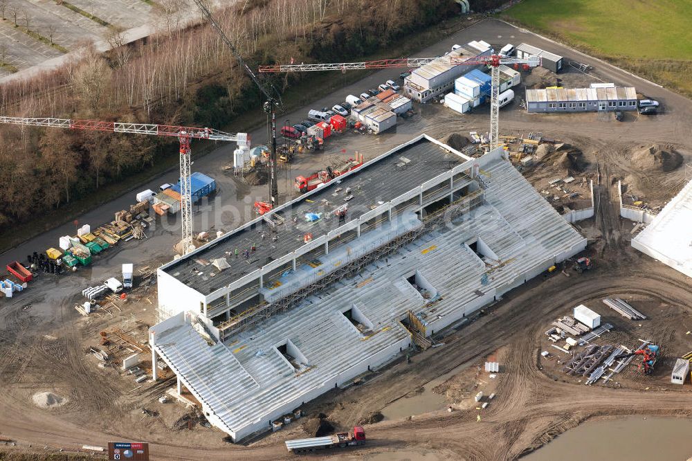 Luftbild Essen - Fußballstadionneubau am Georg-Melches-Stadion in Essen, Nordrhein-Westfalen