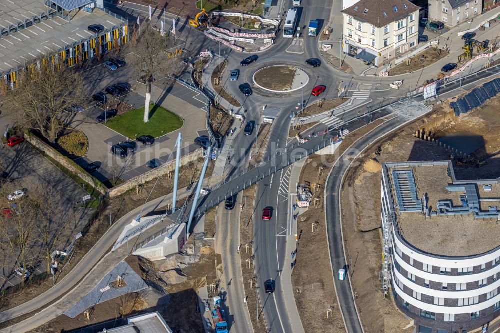 Luftaufnahme Witten - Fußgänger- und Radbrücke Rheinischer Esel in Witten im Bundesland Nordrhein-Westfalen, Deutschland