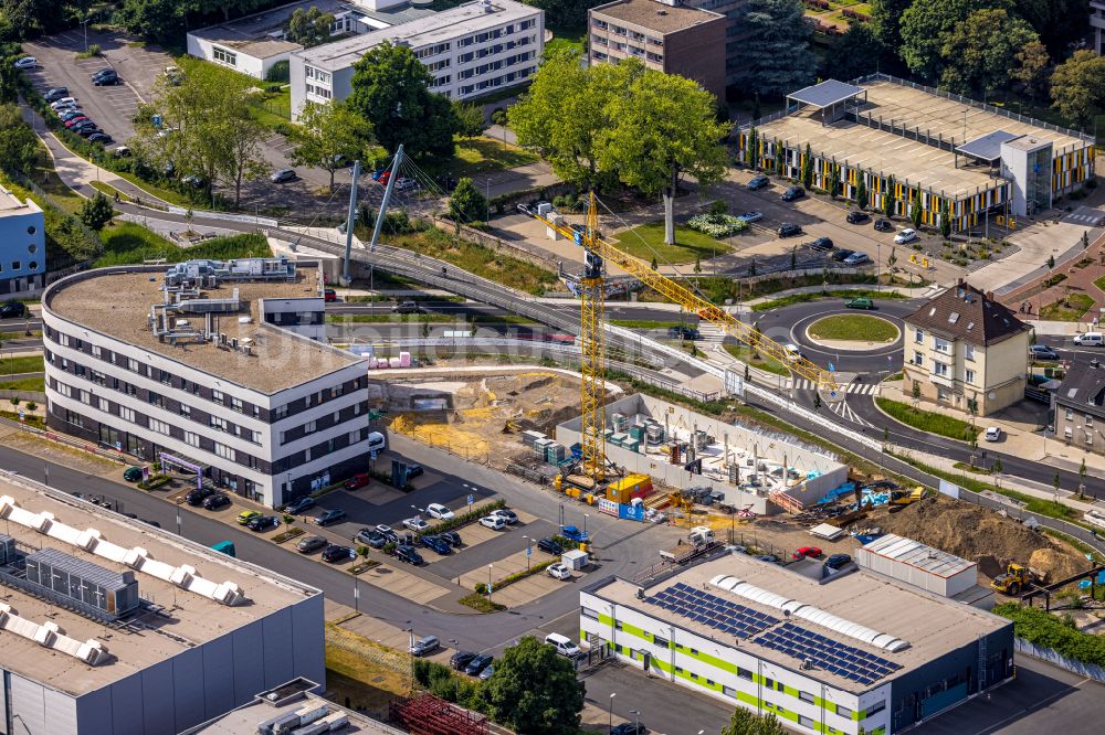 Luftbild Witten - Fußgänger- und Radbrücke Rheinischer Esel in Witten im Bundesland Nordrhein-Westfalen, Deutschland