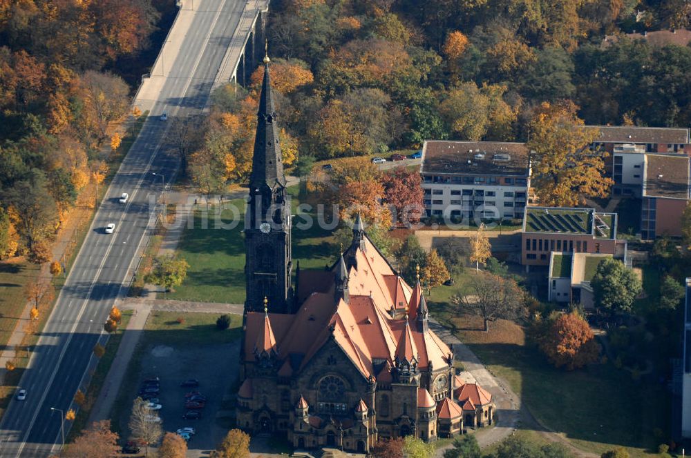 Dresden aus der Vogelperspektive: Garnisonskirche St. Martin in Dresden