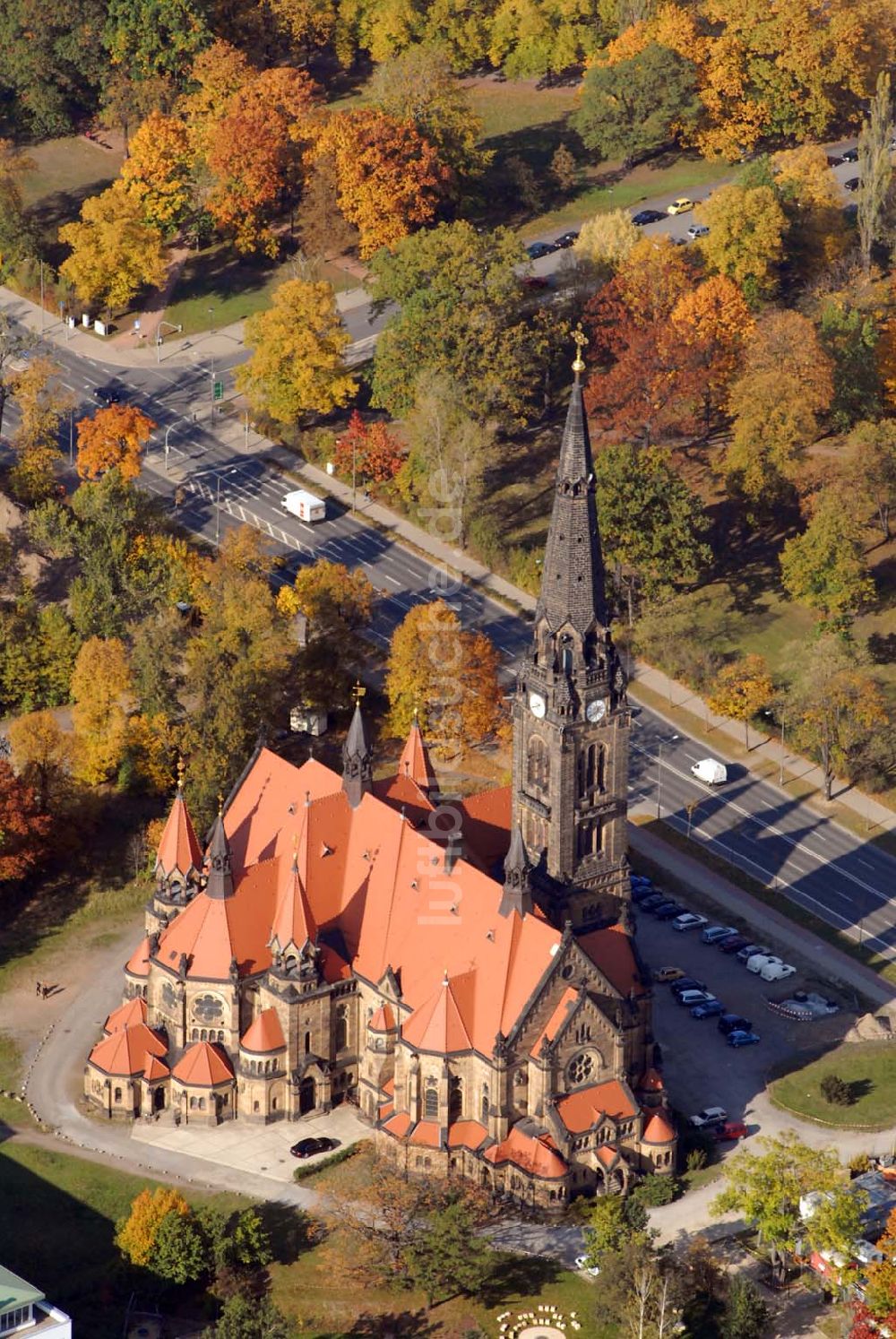 Luftbild Dresden - Garnisonskirche (Martinskirche)