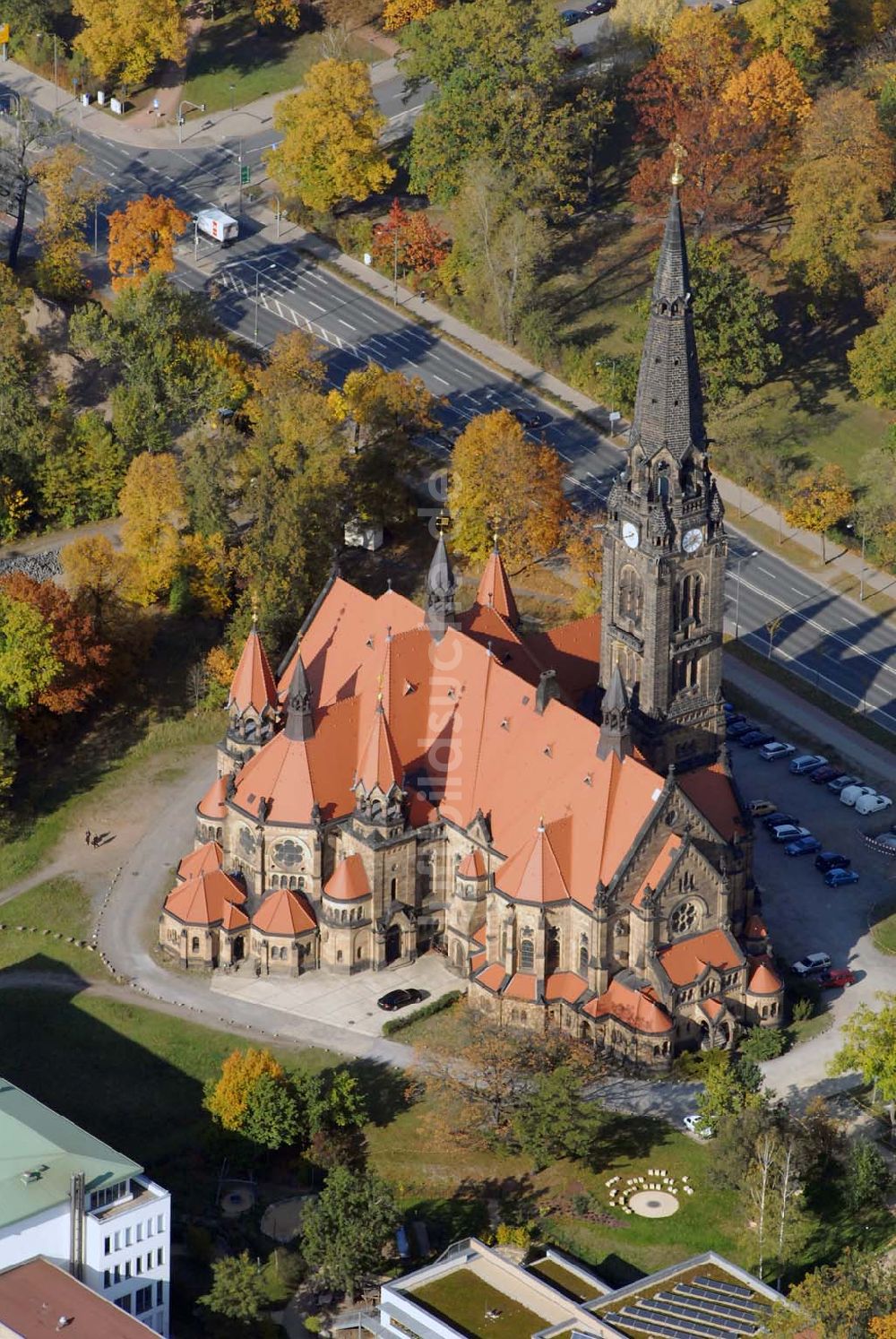 Luftbild Dresden - Garnisonskirche (Martinskirche)