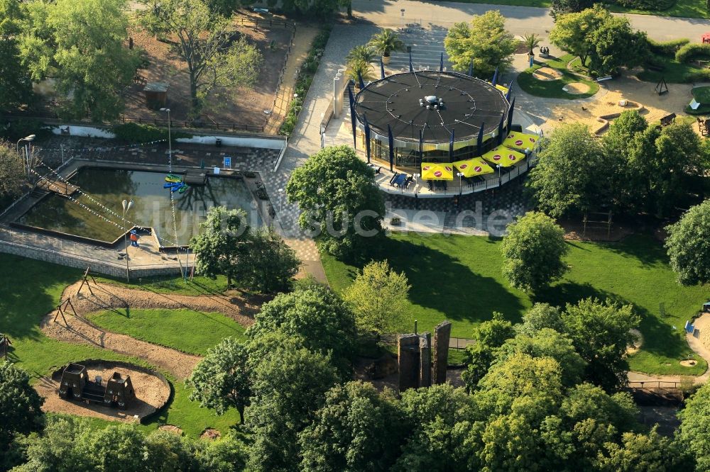 Erfurt von oben - Garten- und Freizeitpark bei Erfurt im Bundesland Thüringen