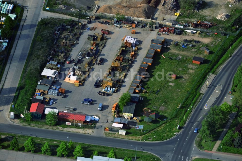 Luftbild Hoppegarten - Gartendiscounter Garten König in Hoppegarten im Bundesland Brandenburg