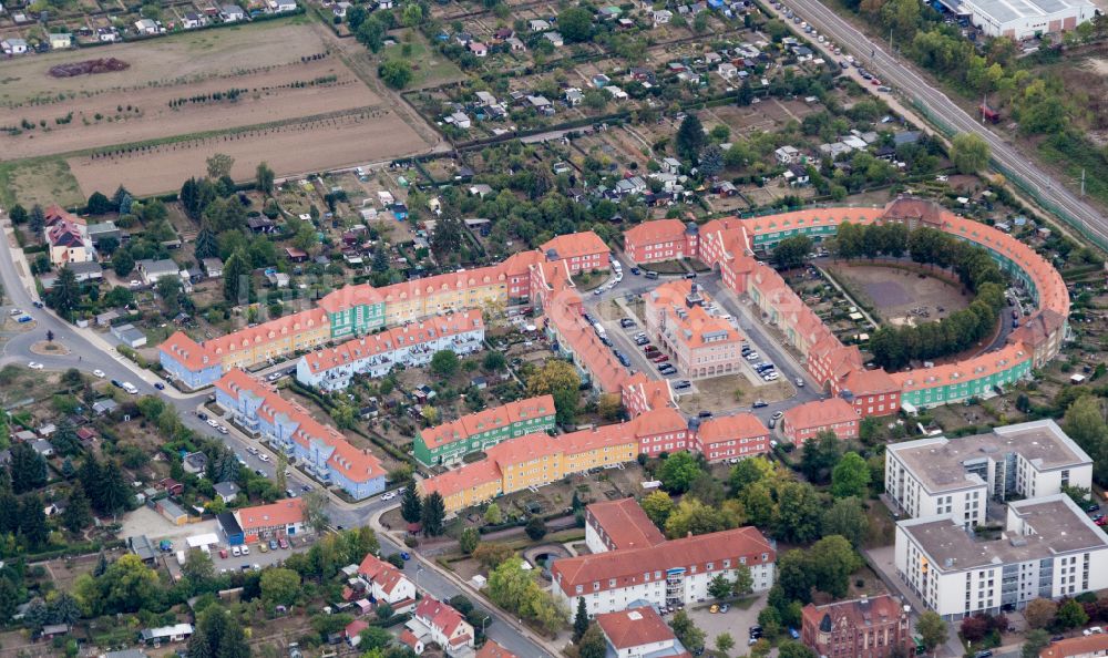 Luftbild Gotha - Gartenstadt- Siedlung Am schmalen Rain in Gotha im Bundesland Thüringen, Deutschland