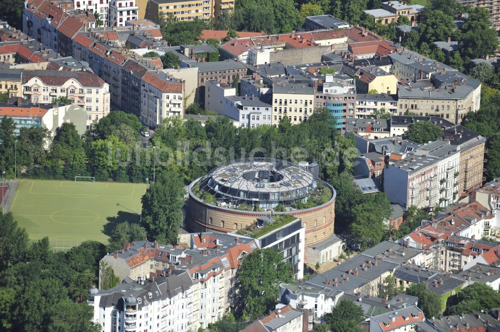 Berlin von oben - Gasometer Fichtestraße in Berlin