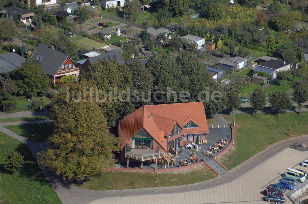 Luftbild Wittenberge - Gaststätte zum Fährmann an der Elbstrasse 65 9322 Wittenberge