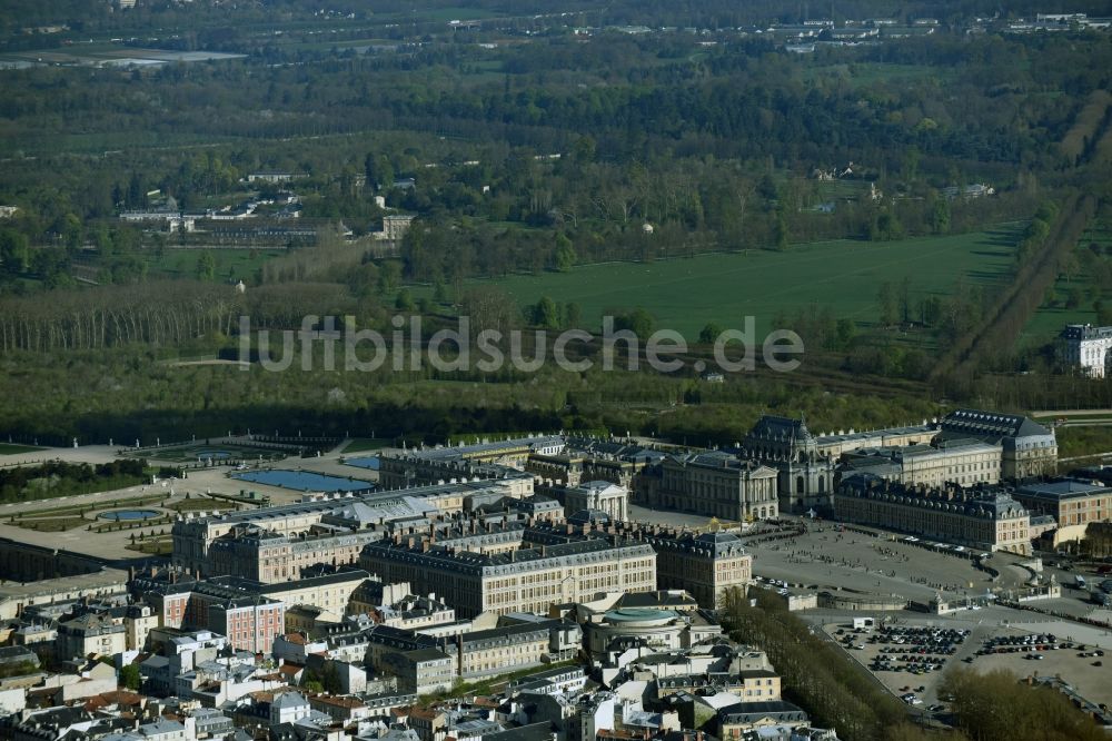 Luftaufnahme Versailles Gebaudekomplex Im Schlosspark Von Schloss