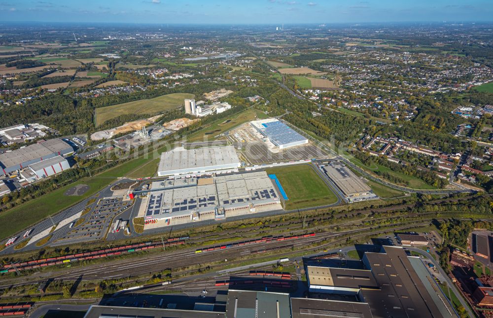 Luftbild Dortmund - Gebaudekomplex und Logistikzentrum auf dem Gelande REWE in Dortmund im Bundesland Nordrhein-Westfalen, Deutschland