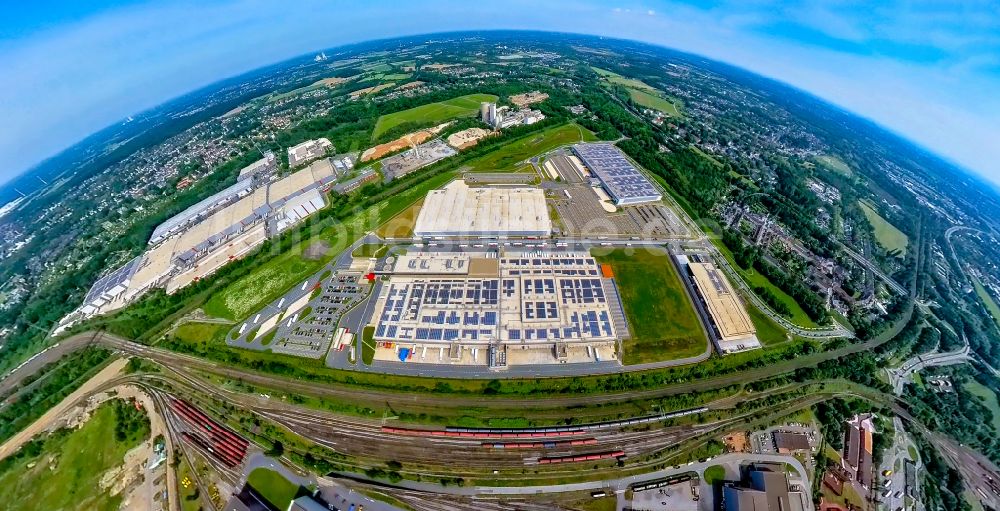 Luftaufnahme Dortmund - Gebaudekomplex und Logistikzentrum auf dem Gelande REWE in Dortmund im Bundesland Nordrhein-Westfalen, Deutschland