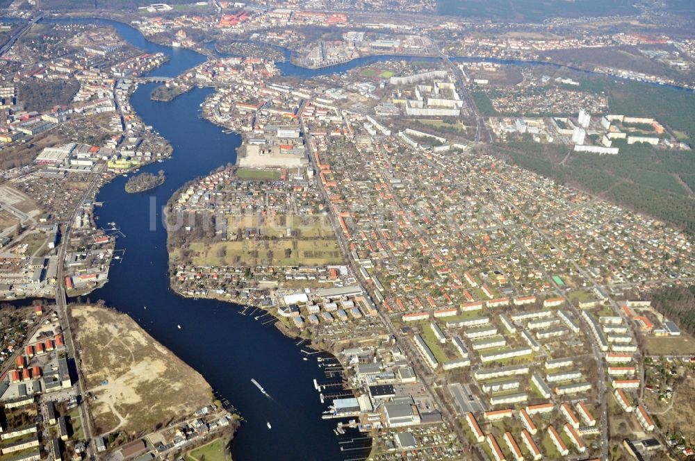 Luftaufnahme Berlin - Gebiet Wendenschloß im Bezirk Treptow-Köpenick in Berlin