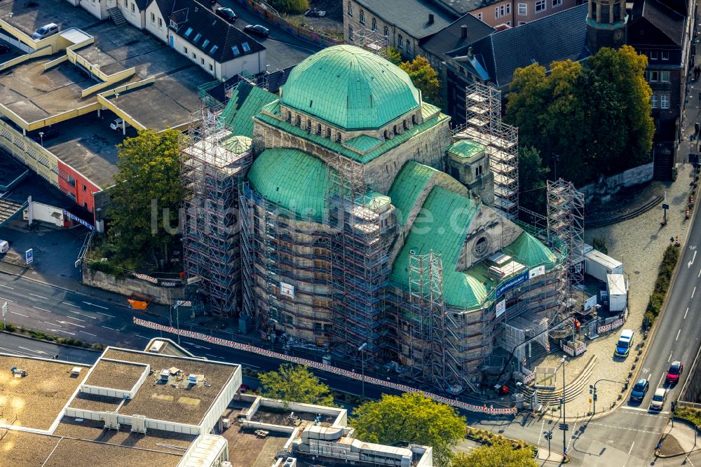 Essen aus der Vogelperspektive: Gebäude der Alten Synagoge der jüdischen Gemeinde in Essen im Bundesland Nordrhein-Westfalen