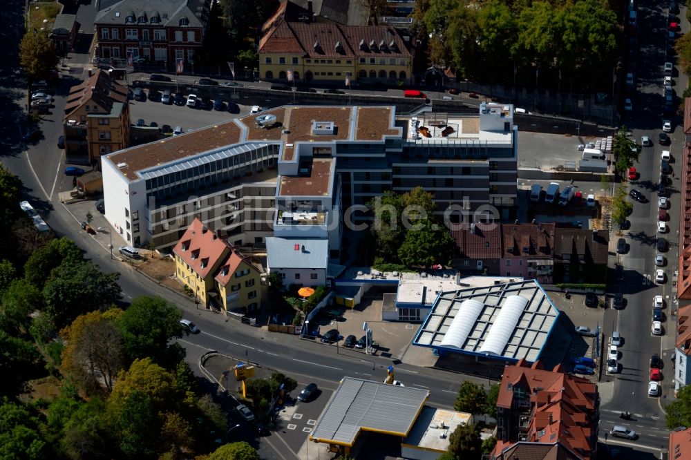 Würzburg von oben - Gebäude des Altersheim - Seniorenresidenz des AWO Marie-Juchacz-Haus an der Jägerstraße in Würzburg im Bundesland Bayern, Deutschland