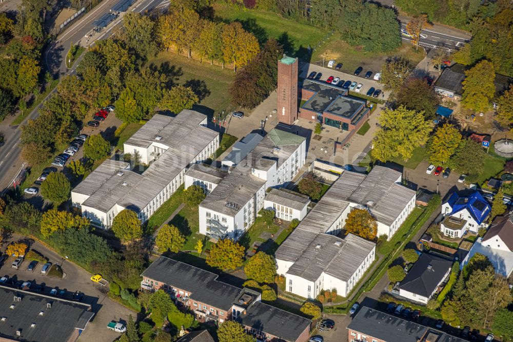 Luftbild Selm - Gebäude des Altersheim - Seniorenresidenz Caritas Altenwohnhaus St. Josef in Selm im Bundesland Nordrhein-Westfalen, Deutschland