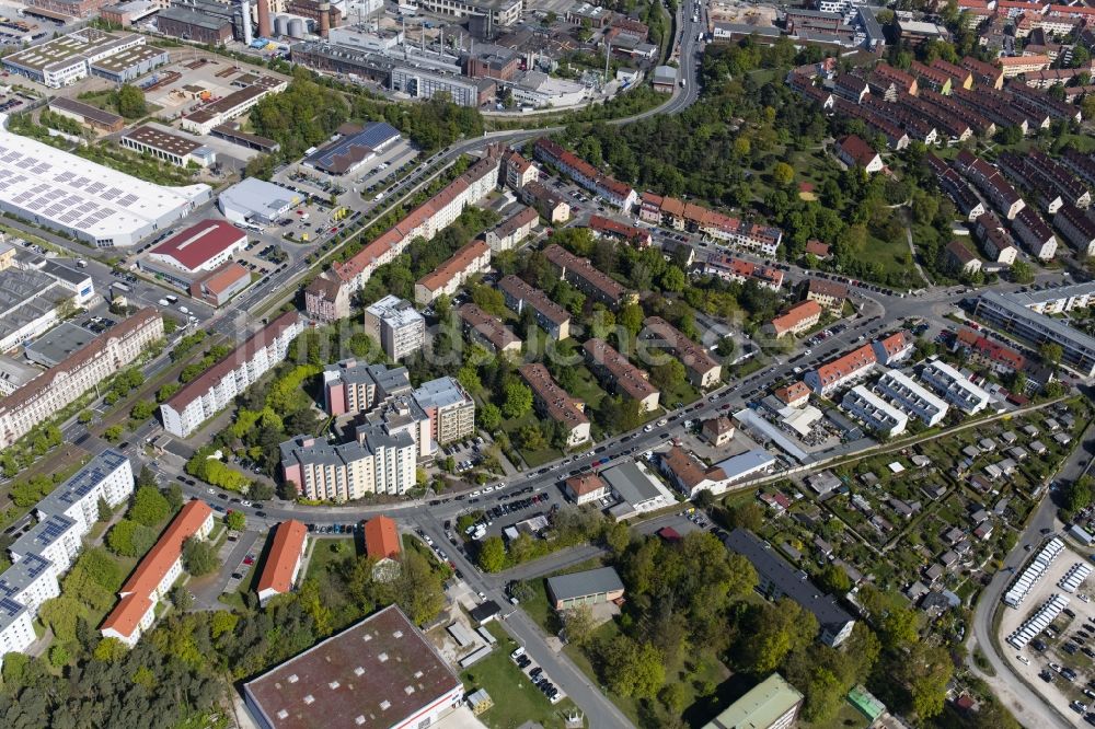 Luftaufnahme Nürnberg - Gebäude des Altersheim - Seniorenresidenz der Christliche Arbeitsgemeinschaft e.V. (CAG) an der Ingolstädter Straße in Nürnberg im Bundesland Bayern, Deutschland