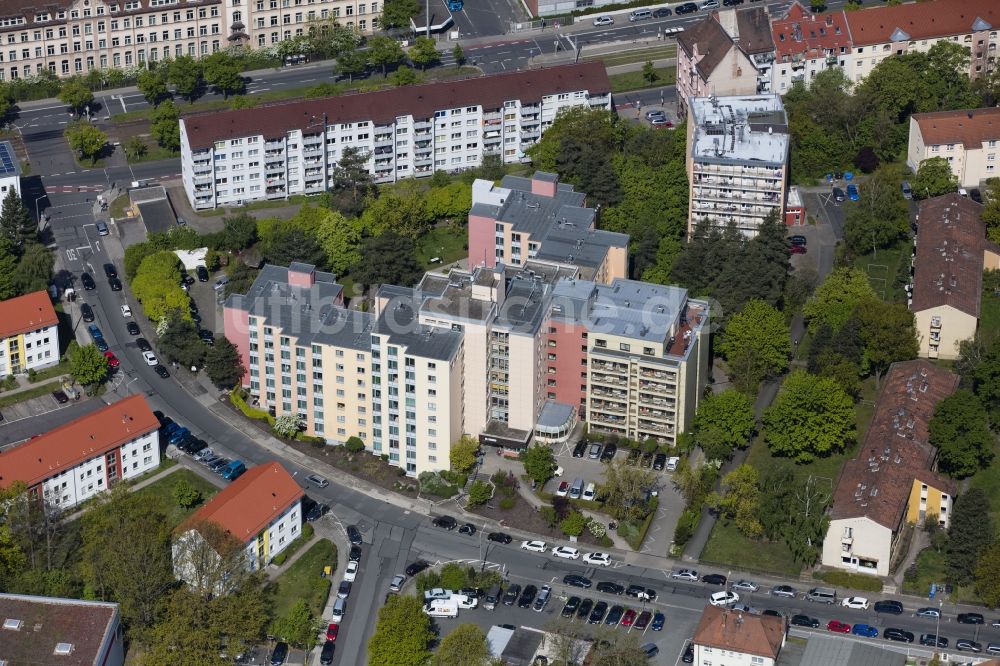 Nürnberg aus der Vogelperspektive: Gebäude des Altersheim - Seniorenresidenz der Christliche Arbeitsgemeinschaft e.V. (CAG) an der Ingolstädter Straße in Nürnberg im Bundesland Bayern, Deutschland