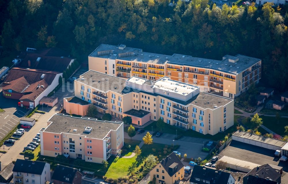 Siegen von oben - Gebäude des Altersheim - der Seniorenresidenz Christofferhaus in Siegen im Bundesland Nordrhein-Westfalen