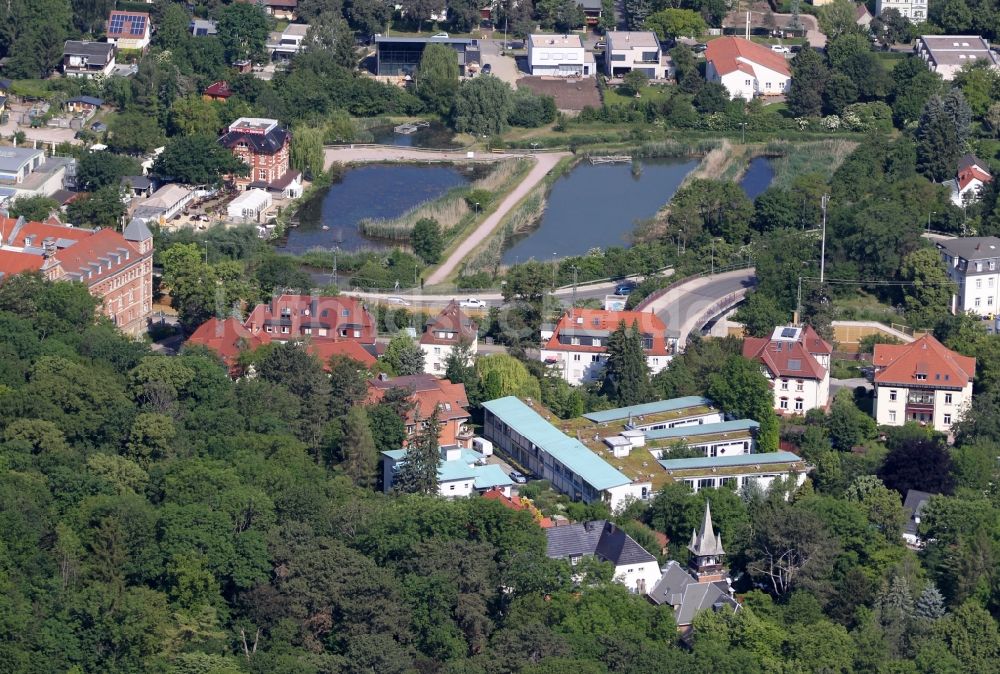 Luftaufnahme Erfurt - Gebäude des Altersheim - Seniorenresidenz der Haus am Steigerwald in Erfurt im Bundesland Thüringen, Deutschland