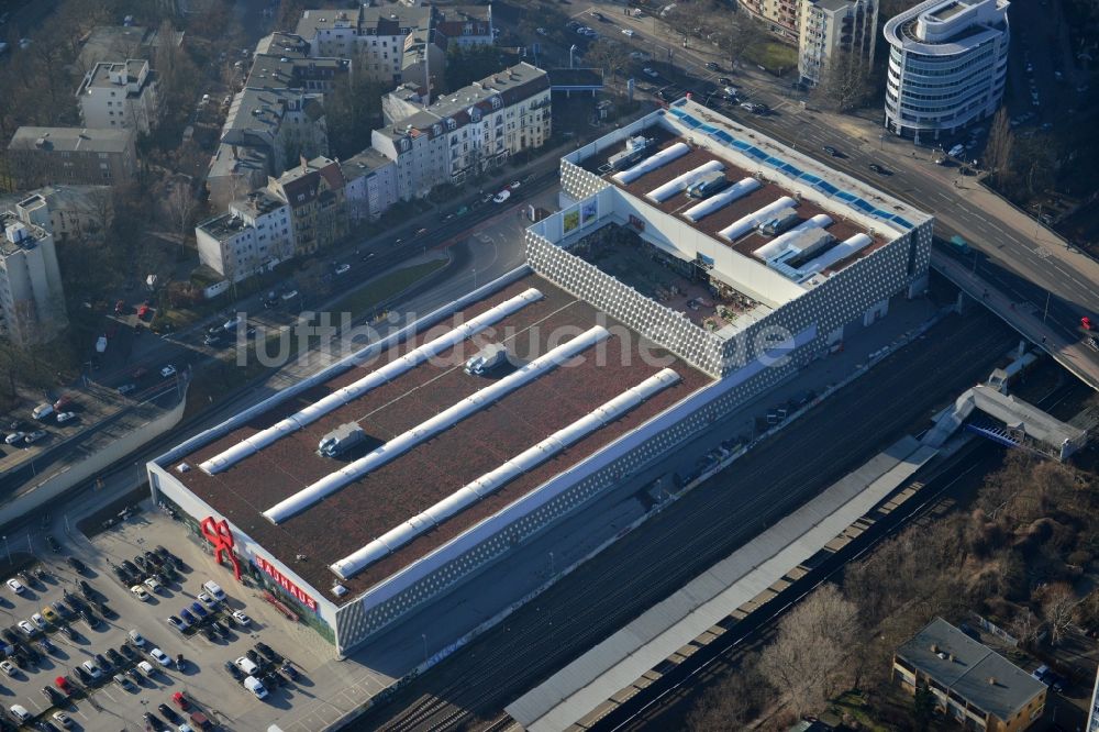 Berlin von oben - Gebäude des Baumarktes BAUHAUS Berlin-Kurfürstendamm im Ortsteil Halensee in Berlin, Deutschland