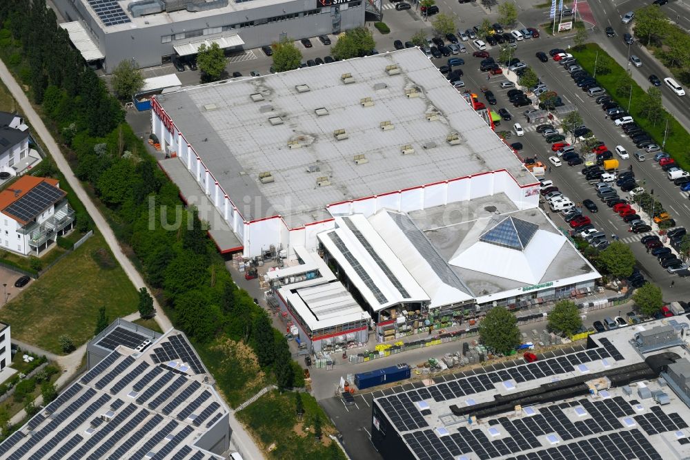 Luftaufnahme Ingolstadt - Gebäude des Baumarktes BAUHAUS Ingolstadt Am Westpark in Ingolstadt im Bundesland Bayern, Deutschland