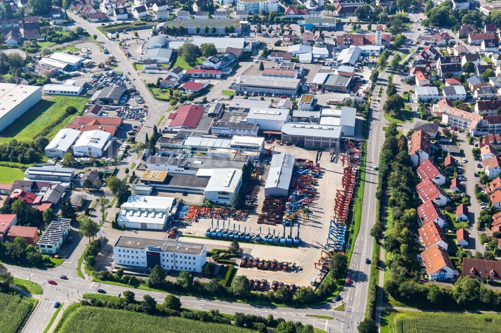 Luftbild Baienfurt - Gebäude des Baumaschinenhändlers Kiesel GmbH in Baienfurt im Bundesland Baden-Württemberg, Deutschland