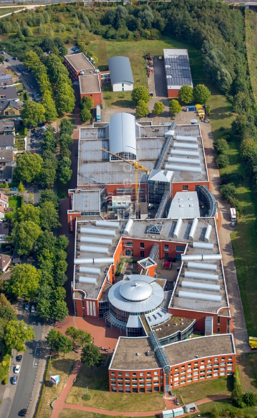 Luftaufnahme Dortmund - Gebäude des Besucherzentrums DASA Arbeitswelt Ausstellung und Technik-Museum am Friedrich-Henkel-Weg in Dortmund im Bundesland Nordrhein-Westfalen