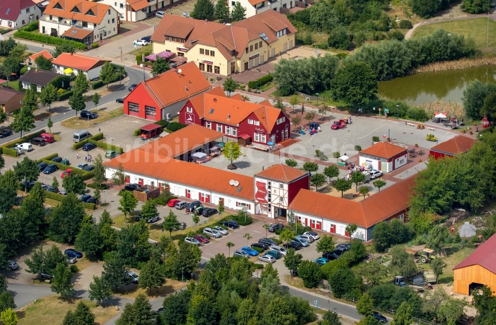 Luftaufnahme Göhren-Lebbin - Gebäude des Besucherzentrums Tourist-Information Göhren-Lebbin in Göhren-Lebbin im Bundesland Mecklenburg-Vorpommern