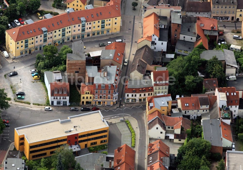 Luftaufnahme Apolda - Gebäude am Darrplatz in Apolda im Bundesland Thüringen mit Psychiatrische Tagesklinik